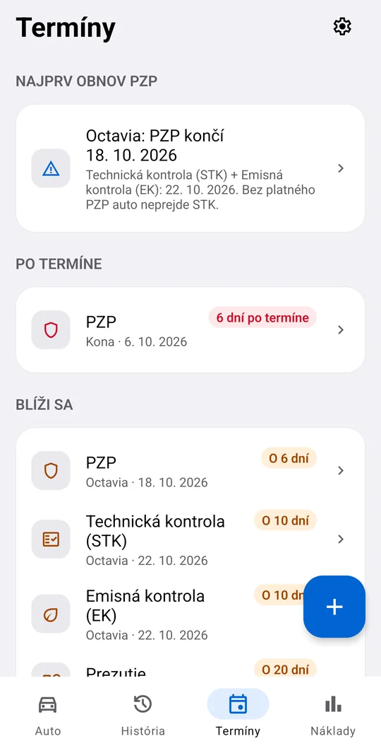 Už nikdy nezmeškáš STK, PZP ani známku.